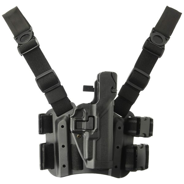 BLACKHAWK Serpa Level 3 Tactical Black Holster, Size 04, Right Hand (Beretta 92/96/M9 Std or A1 w/rails (NOT Brig/Elite)