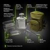 GRITR Titanium Canteen Mess Kit, Camping Open Fire Cookware Set w/ Storage Bag