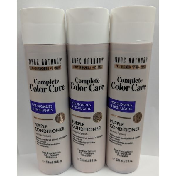 3 MARC ANTHONY COMPLETE COLOR CARE PURPLE CONDITIONER 8FL OZ EA