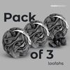 MainBasics Charcoal Infused Bath Shower Loofah Sponge Pouf Body Wash Scrubber (Set of 3)
