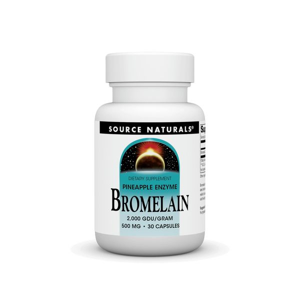 Source Naturals Pineapple Enzyme Bromelain - 2,000 GDU/GRAM - 500mg - 30 Capsules
