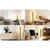 EDISHINE Wood Dimmable Floor Lamp with Remote Control Dimmable & 7 CCT Adjustabl