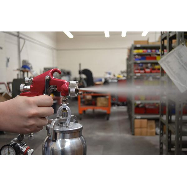 Astro Pneumatic Tool 4008 Spray Gun with Cup - Red Handle 1.8mm Nozzle