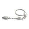 FizzyButton Gifts Spoon Charm Keyring Key Ring with Silver Tone Keychain