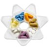MEDca Weekly Pill Organizer Clear 7-Sided Pill Reminder, Round Shaped