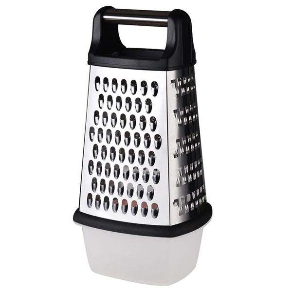 Box Grater Cheese Grater with Container Box Gratters 4 Sided Food Grater