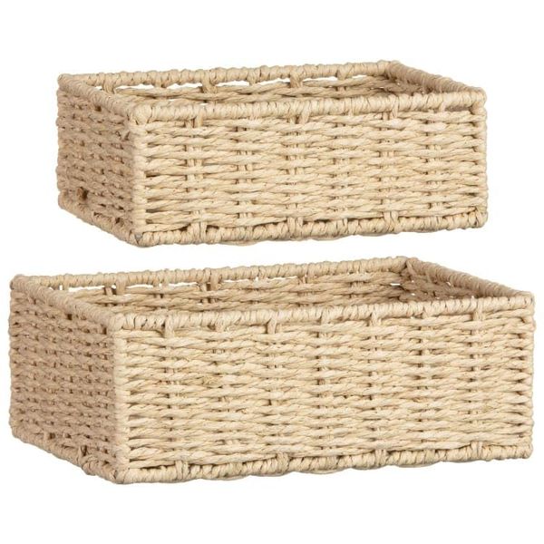 U.saf Woven Storage Basket 2pk - Natural - Stylish and Functional Storage Solution