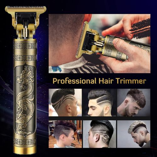 Professional Cordless Hair Trimmer, T-Blade Hair Clippers for Men, Zero Gapped Trimmer Rechargeable Beard Trimmer Edgers Clippers Hair Cutting Kit with Guide Combs, Ear Spoon Tool Set