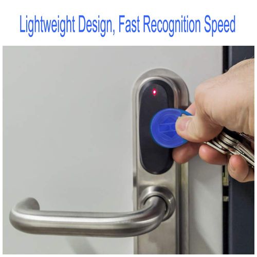 LUCINE 100 x 125 KHz RFID Key Ring Access Control Card Key Ring for Door Access Control System TK4100 / EM4100 (100IDPCS-Blue)