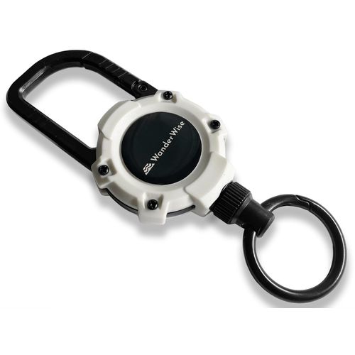 WanderWise Reel Keychain, Equipped with Strong Magnets, Carabiner Included, Key Chain, Wire, Outdoor, Key Reel, Reel Strap, Metal, Durable, Stretchable, Fishing, Fishing Accessories, Jigs, Tools,