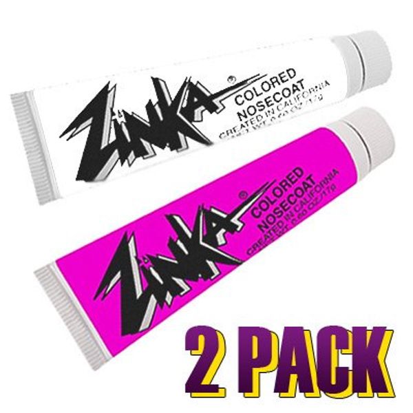Zinka Colored Sunblock Zinc Nosecoat 2 Pack Bundle - White Pink