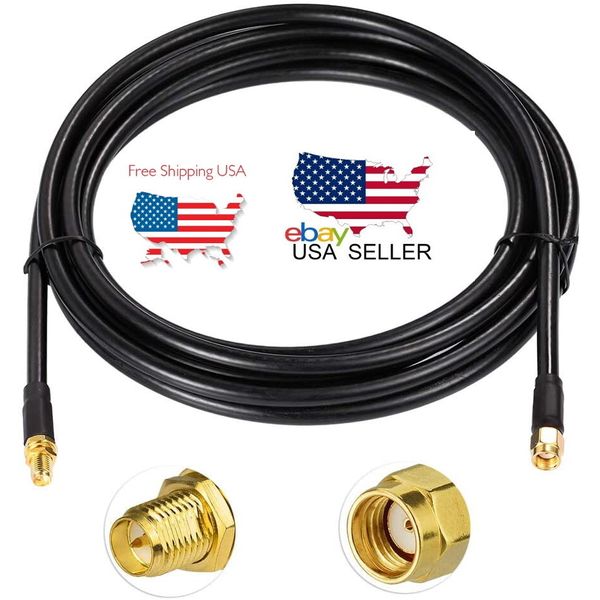 16.4Feet RP-SMA Extension Cable for WiFi Router Security IP 