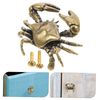 Cabilock Unique Single Hole Brass Crab Pull Knobs Decorative Hardware for Kitchen Bedroom Closet Doors