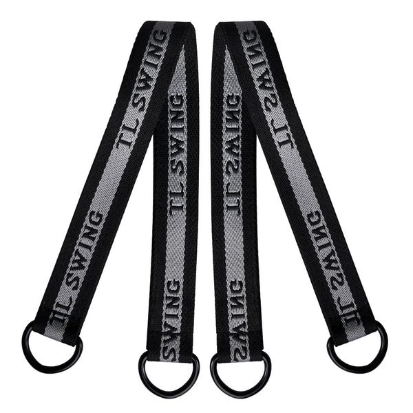 (2 Pieces) Swing Strap, Swing Strap, Polyester Material, Durable, Long Time Use, Hanging Connection, Accessories, Swing Rope, Easy Installation, 17.7 inches (45 cm), Black