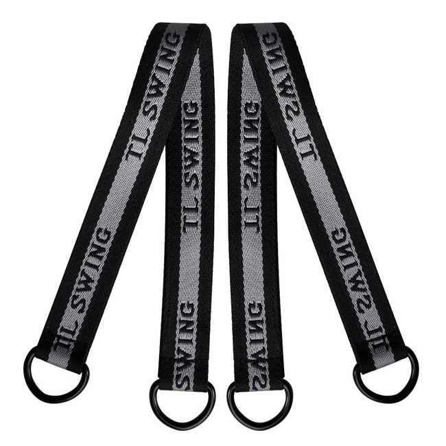 (2 Pieces) Swing Strap, Swing Strap, Polyester Material, Durable, Long Time Use, Hanging Connection, Accessories, Swing Rope, Easy Installation, 17.7 inches (45 cm), Black