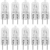 10 Pack-G8 50W 120V Halogen Light Bulbs JCD Type 110v 130v 50 Watt T4 G8 Under Cabinet Puck Lamp 120 Volt Undercabinet Microwave Oven Stove Top Kitchen Appliance Replacement Lighting Bi Pin Clear Lens