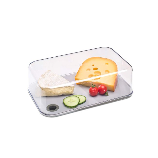 Mepal - Cheese Cover for Fridge Modula - Storage Box with Lid for Cheese Slices & Chunks – Cheese Storage for Fridge with Removable Cutting Board – Kitchen Storage & Fridge Organizer - 2800 ml