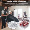 Layhou Plastic Blade Organizer for 8 Blades Storage Case Rack Clipper Comb Holder