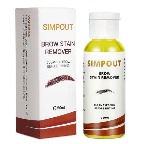 Simpout Henna Brow Stain Remover, Deep Cleansing Eyebrows, Softly Removes Oils From The Skin Around The Eyebrows 50ML