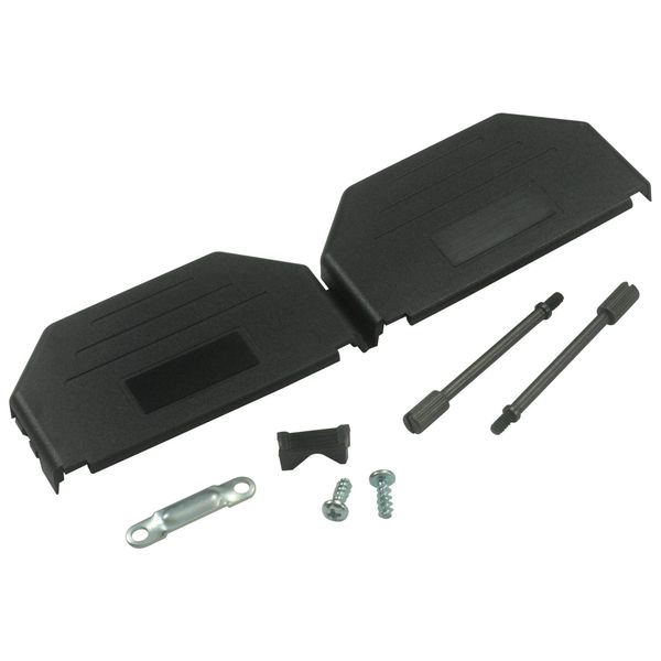 DSUB Hood, Plastic, TOP ENT, BLK, 37WAY, D Sub Backshells, Qty X 1 | MHDPPK37-K