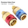 A/C Brass Quick Coupler Connector Adapters High/Low Manifold AC Gauge Auto Set