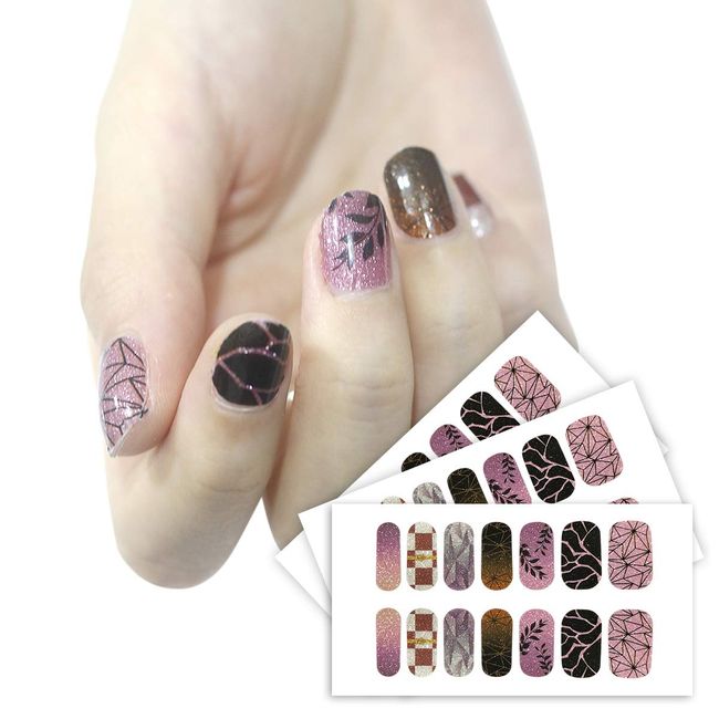 Moore Bentham Demon Slayer Waterproof Stickers, 3 Pieces, Anime, Nezuko, Nail Stickers, Tanjiro, Just Stick On Manicure, Gel Nails, Nail Stickers, Halloween, Cosplay (Nezuko)