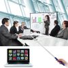 Pointer - Teachers Pointer - Teaching Pointer - Hand Pointer Extended Length, Presenter Whiteboard Pointer, Black Matte with Chrome Trim (Blue Frosted)