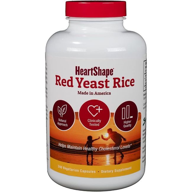 HeartShape Red Yeast Rice 240 Count 240 (Pack of 1)