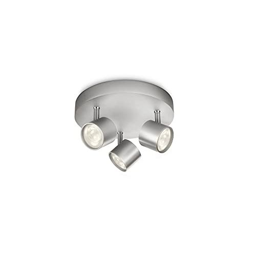 Philips Hue myLiving Star 3 SpotLight Spiral Ceiling Light (Integrated 3 x 3 W LED Bulb) - Aluminium, 562434816