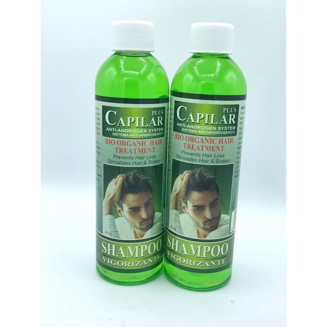 Pack 2 Capilar Plus  Bio Organic Hair Treatment Shampoo champu caida cabello