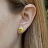 North Dakota State Bison Logo Secondary Novelty Silver Plated Stud Earrings