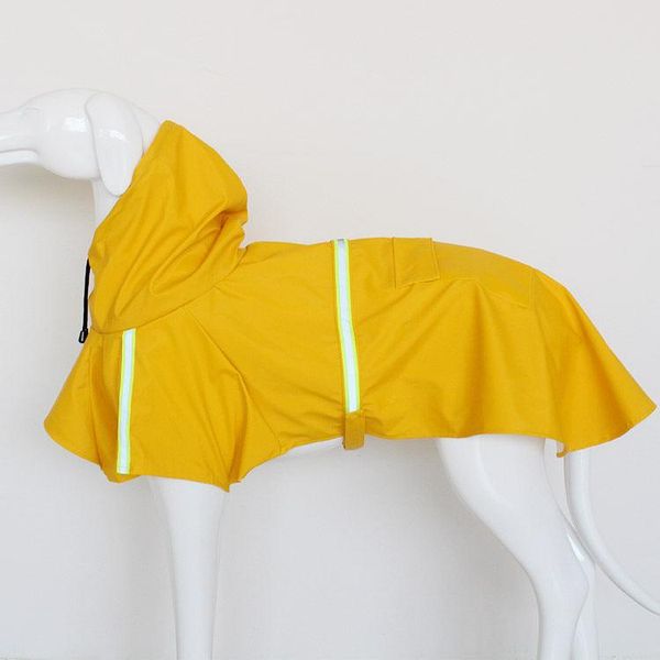 Reflective Waterproof Dog Raincoat - Yellow / S