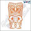 Eyecandy Decals Tiki Statue Detailed 6" Orange Decal Sticker