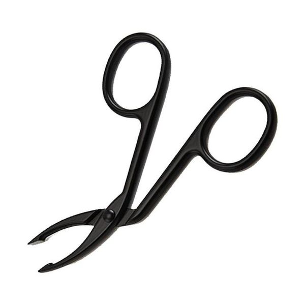 Tweezers Eyelash Extension Materials Beauty Tweezers Stainless Steel Clip Type Elbow Eyebrow Scissors Tweezers Pliers Professional Tools, 01 Black