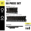 3/8" Drive 50Pc Impact Socket PRO SET, Our Most Popular Set Ever with SAE & Metr