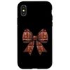 Coquette Bow Chocolate Candy Bar Pattern Girl Mom Case for iPhone X/XS