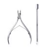 Nail Care Tools, Cuticle Care Cuticle Nipper Metal Pusher Set, Petitor Cuticle Nipper Set, 2 Piece