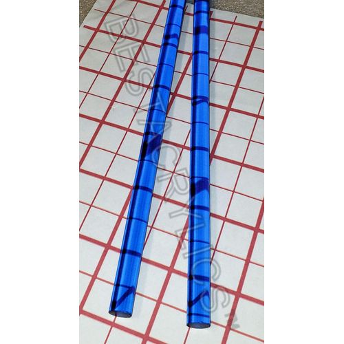 2 Lengths 1/2" Diameter x 12" Long Clear Translucent Blue Acrylic Rod - .50" Dia - 12.7mm