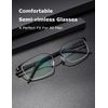 ZanyLen Superlight Titanium Blue Light Blocking Glasses Stylish Semi-rimless Rectangle Computer Gaming Eyeglasses (Black) 1