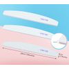 12 PCS Professional Nail Files 100/180 Grit, Four of Each, Nail Buffer Files Double Sided Emery Board Manicure Tools for Home and Salon (White)