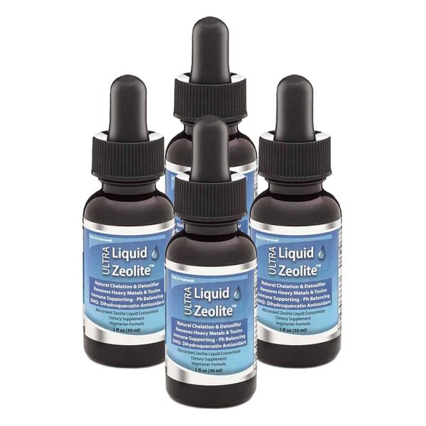 QTY 4 - 1 OZ LIQUID ZEOLITE not Meds zeolite detox powder clinoptilolite NEW +