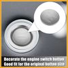 Partuto Car Engine Start Stop Button Cover Trim Kit Silver Tone Replacement