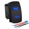 Daiertek 12V Horn Button Momentary Rocker Switch Blue Led 12 Volt Pola