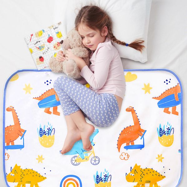 70 cm * 90 cm Potty Training Bed Pads, Waterproof Bed Wetting Mattress Protector with Children Towels, Bed Protector for Kids, Toddler Bed Wetting Sheets Mats Washable Fits Children & Single Size Bed