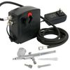 Air Compressor Spray Gun Type Kit Double Screw Hose Tattoo Craft Model Paint