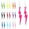 Bluebubble LUCKY LIGHTNING Flash Bolt Dangle Earrings on Gift Card (Hot Disco Pink)