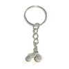 FizzyButton Gifts Tractor Charm Keyring Key Ring with Silver Tone Keychain