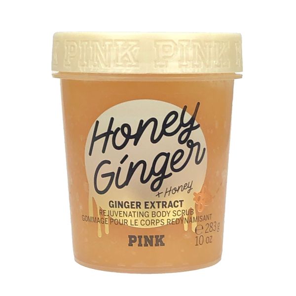 VICTORIAS SECRET PINK HONEY GINGER SCRUB REJUVENATING BODY SCRUB  10 oz NEW