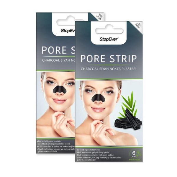 Charcoal Pore Strip Kömürlü Siyah Nokta Plasteri -6x2 Adet