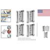 Premium Stainless Steel Double Action Spring Door Hinges - 5" - 4 Pack